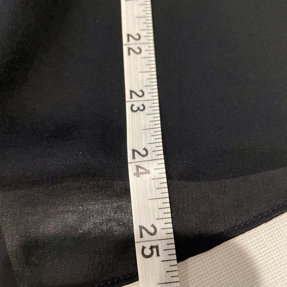 Club Monaco Ruffle Neck Silk Top, Black, Size Small - Picture 11 of 12